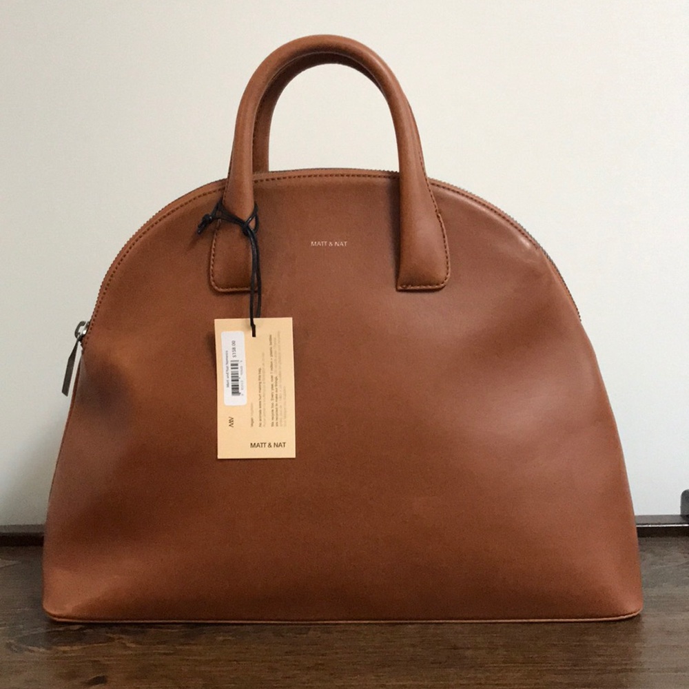 Brown Matt & Nat vegan leather purse.